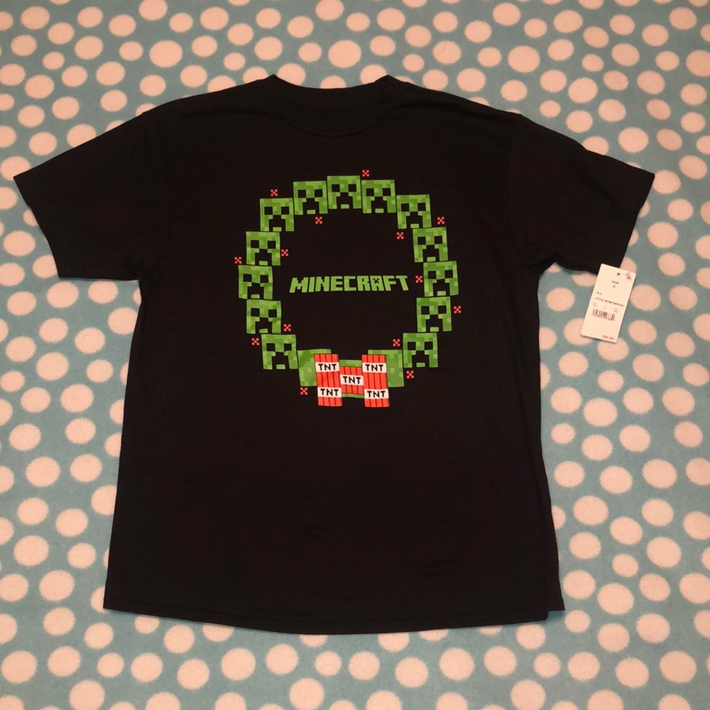 Mojang Minecraft Christmas shirt youth M